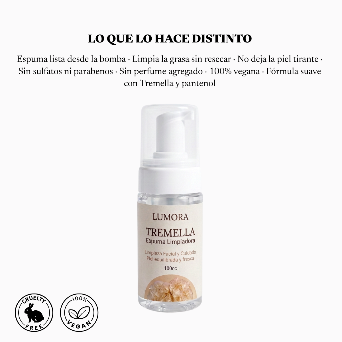 Espuma Limpiadora de Tremella Lumora