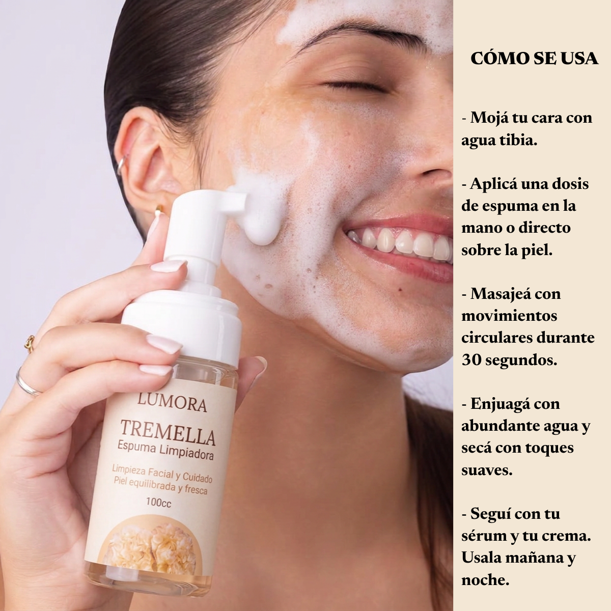Espuma Limpiadora de Tremella Lumora